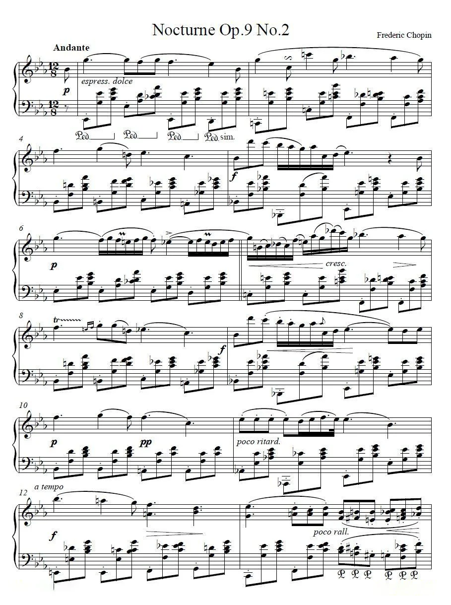 Chopin Nocturne Op 9 No 2
