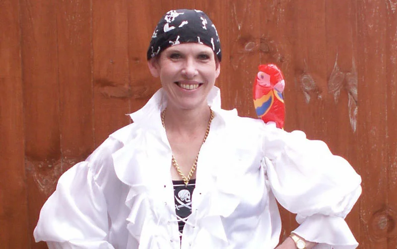 Andrea with Patrrot for Pirates show